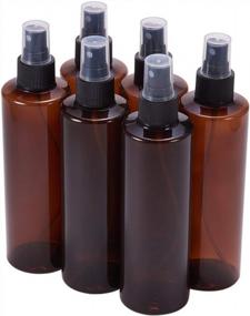 img 3 attached to BENECREAT 6 Pack 8.54 Ounce (250Ml) Amber Brown Plastic Spray Bottle With Fine Mist Sprayer Atomizer Caps For DIY Home Cleaning, Aromatherapy & Beauty Care Products