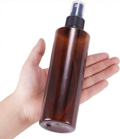 img 1 attached to BENECREAT 6 Pack 8.54 Ounce (250Ml) Amber Brown Plastic Spray Bottle With Fine Mist Sprayer Atomizer Caps For DIY Home Cleaning, Aromatherapy & Beauty Care Products
