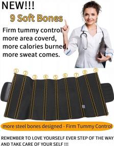 img 3 attached to SLIMBELLE Neoprene Waist Trainer Corset Trimmer Belt For Women - Sporty Tummy Control Workout Shaper - Slimming Waist Cincher Girdle