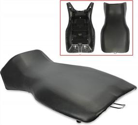 img 4 attached to Premium Black Leather Seat Cover Replacement For 2005-2014 Polaris Sportsman 400/450/500/600/700/800 Hawkeye 400, Compatible With 2683433-070 And 2684882-070