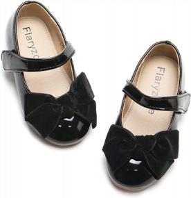 img 4 attached to Every Little Princess Needs These Flaryzone Ballerina Mary Jane Flats For Wedding, School, And Party Events