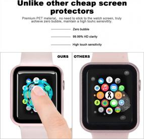 img 1 attached to Rose Gold Fohuas Watch Case For Apple Watch Series 6/5/4/SE 40Mm - With Protective Screen, Hard PC Bumper, And Impact HD Clear Air Bubble-Free Design