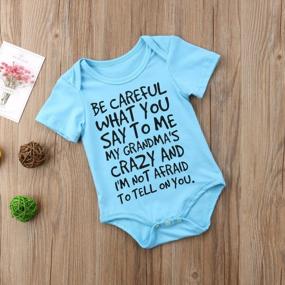 img 3 attached to Crazy Grandma Alert: Charm Kingdom Baby Boy/Girl Bodysuit With Funny One-Piece Romper Jumpsuit Design