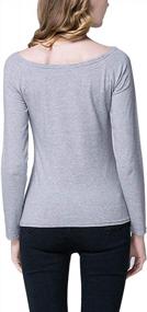 img 2 attached to Women'S Long Sleeve Bateau-Neck Tee Shirt - Tulucky Casual Top