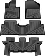 viwik floor mats for 2016-2020 sorento 7 seat - all weather protection - custom fit - full set - tpe black логотип