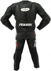 img 2 attached to Black Perrini Motorcycle Leather Suit With Padding, Hump, And Fusion Technology For Riding And Racing