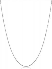 img 4 attached to Изящное легкое тонкое ожерелье-цепочка из белого золота 10 карат для женщин (14, 16, 18, 20, 24 или 30 дюймов - 0,7 мм)