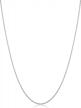 10k white gold delicate lightweigtht thin rope chain necklace for women (14, 16, 18, 20, 24 or 30 inch - 0.7 mm) logo
