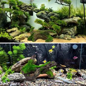 img 3 attached to Artificial Resin Driftwood Moss Tree Decaying Trunk Aquarium Log Wood Decoration - Set of 2 Pieces by Hamiledyi