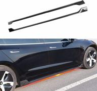 upgrade your tesla model 3 with xipoo's stylish glossy carbon fiber side skirts and spoiler kit logo