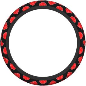 img 3 attached to 🚗 15 inch Anime Car Steering Wheel Cover - Neoprene Anti-Slip Wheel Protector for Men and Women - Universal Car Accessories Interior