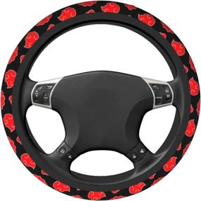 img 1 attached to 🚗 15 inch Anime Car Steering Wheel Cover - Neoprene Anti-Slip Wheel Protector for Men and Women - Universal Car Accessories Interior