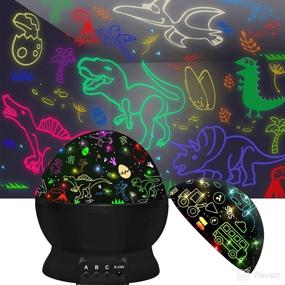 img 4 attached to 🦖 Dinosaur and Truck Toy Set with Night Light Projector - Ideal for 2-9 Year Old Boys and Girls, Suitable for Children Age 1-7 Years - Enhancing Toddlers' Imagination and Creativity