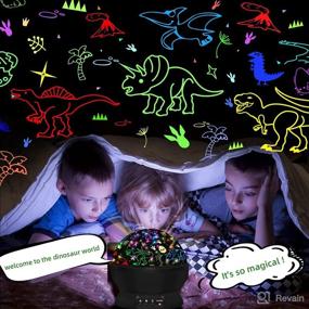 img 2 attached to 🦖 Dinosaur and Truck Toy Set with Night Light Projector - Ideal for 2-9 Year Old Boys and Girls, Suitable for Children Age 1-7 Years - Enhancing Toddlers' Imagination and Creativity