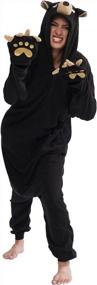 img 4 attached to Women'S & Men'S Adult Bear Onesie Animal Pajamas: Cosplay, Sleepwear & Homewear Jumpsuit Costume!