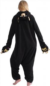 img 2 attached to Women'S & Men'S Adult Bear Onesie Animal Pajamas: Cosplay, Sleepwear & Homewear Jumpsuit Costume!