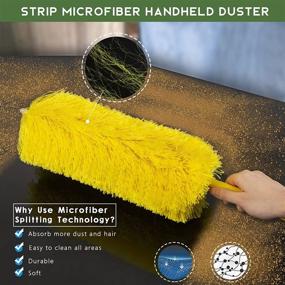 img 1 attached to 🧹 High Reach Duster Kit - 17ft Extension Pole, Newliton 3-in-1 Chenille, Microfiber & Cobweb Duster, Indoor & Outdoor Bendable Cleaning Set