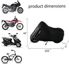 img 1 attached to SEAZEN Motorcycle Cover - Waterproof, Dustproof, Snowproof, UV Protection - 5 Layer Breathable Fabric - Fits Most Types (Motorcycle-XL, up to 102 inches)