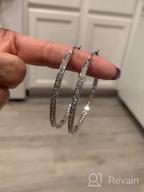 img 1 attached to 💍 Sterling Silver CZ Inside-Out Hoop Earrings review by Heather Richards