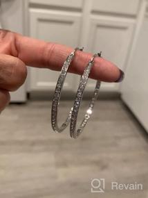 img 7 attached to 💍 Sterling Silver CZ Inside-Out Hoop Earrings
