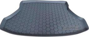 img 3 attached to Waterproof Anti-Slip Heavy Duty Black Cargo Liner Car Trunk Tray Mat for Honda Civic Sedan 2006-2015 - Protector Cover