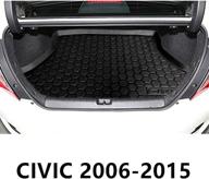 waterproof anti-slip heavy duty black cargo liner car trunk tray mat for honda civic sedan 2006-2015 - protector cover логотип