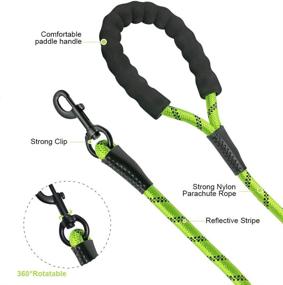 img 3 attached to NIMBLE Dog Collar and Leash Bundle: Sturdy Reflective Leash and Waterproof Training Collar for Medium to Large Dogs