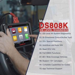 img 3 attached to 🔧 Autel MaxiDAS DS808K Diagnostic Scanner: Upgraded DS708 MP808, Bi-Directional Control, 30+ Services, VAG Guided, ECU Coding, Reflash Hidden Function, OE-Level All System Diagnosis + $200 Value Adaptors