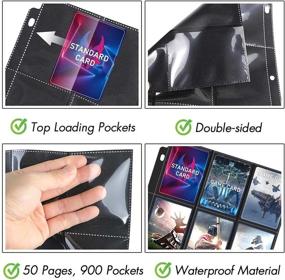 img 1 attached to Baseball Card Holder For 3 Ring Binder: 900 Standard Size Trading Card Binder Sleeves, Ideal For Sports Cards And Increasing Organizational Efficiency
