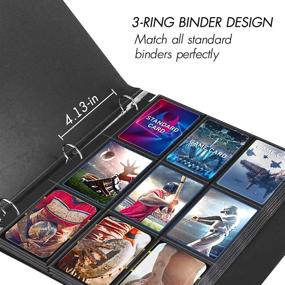 img 2 attached to Baseball Card Holder For 3 Ring Binder: 900 Standard Size Trading Card Binder Sleeves, Ideal For Sports Cards And Increasing Organizational Efficiency