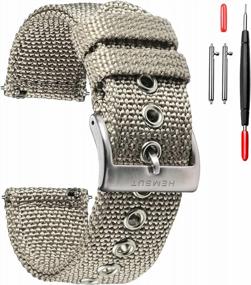 img 4 attached to 18Mm 20Mm 22Mm 24Mm Quick Release Nylon Weaved Watch Strap For Men And Women - Classic Replacement Watch Bands.