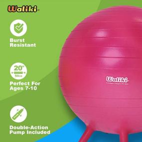 img 3 attached to WALIKI Kids Chair Ball - гибкая мебель для сидения в классе и терапевтический мяч в розовом цвете - 20 дюймов