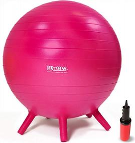 img 4 attached to WALIKI Kids Chair Ball - гибкая мебель для сидения в классе и терапевтический мяч в розовом цвете - 20 дюймов