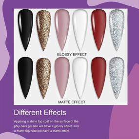 img 2 attached to Upgrade Your Nail Game With VRENMOL Poly Nails Gel Set: 6 Shiny Colors For Stunning Nails