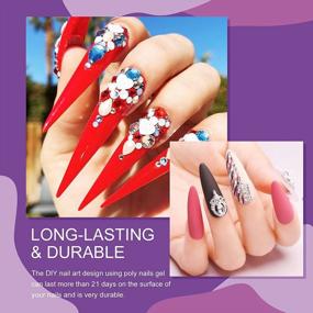 img 1 attached to Upgrade Your Nail Game With VRENMOL Poly Nails Gel Set: 6 Shiny Colors For Stunning Nails