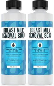 img 4 attached to 🧼 IMPRESA 2-Pack of 8 Oz Breast Milk Removal Soap - Clean Pump Parts, Bottles, Nipples & Nursing Apparel - 16 Total Ounces - Fragrance-Free, Dye-Free - Made in USA