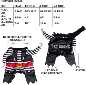 img 3 attached to 🐶 Pet Krewe Dog Pirate Costume Set - Includes Arms, Pirate Hat, Tunic, and Cape for Christmas Holidays, Parties, Photoshoots - Ideal Dog Lover's Gift, Sizes: Small/Medium/Large/X-Large