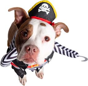 img 2 attached to 🐶 Pet Krewe Dog Pirate Costume Set - Includes Arms, Pirate Hat, Tunic, and Cape for Christmas Holidays, Parties, Photoshoots - Ideal Dog Lover's Gift, Sizes: Small/Medium/Large/X-Large