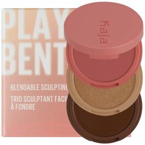 img 4 attached to Kaja 3-In-1 Blendable Sculpting Trio - Face Bento Cream Bronzer, Powder Blush, And Highlighter, 03 Mochamallow