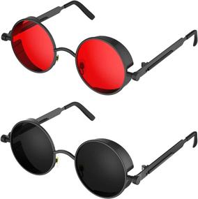 img 4 attached to 🕶️ ProudDemon Vintage Gothic Steampunk Sunglasses