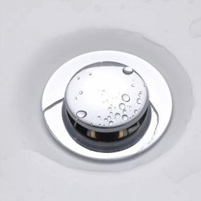 img 1 attached to Polished Chrome Pop Up Drain Stopper With Overflow For Bathroom Sink - S2007A-CH By KES