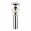 polished chrome pop up drain stopper with overflow for bathroom sink - s2007a-ch by kes logo