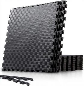 img 1 attached to Transform Your Home Gym With Sportneer Puzzle Mats: Durable, Non-Slip And Waterproof Flooring For Heavy Workouts In 12-56Sqft