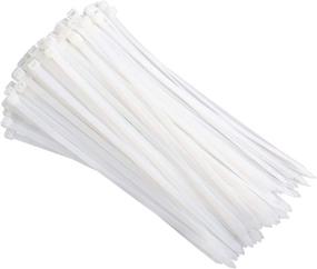 img 4 attached to 🔒 Premium Pasow 10 Inch White Cable Zip Ties - Heavy Duty Self-Locking Nylon Wire Ties for Cables, Pack of 100