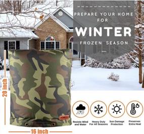 img 2 attached to Backflow Preventers Protection, 16”W X 20”H Backflow Winter Cover, Insulated Cover Pouch For Irrigation Backflow Valve, Sprinkler Valves In Snow Or Sun Exposure, Winterizing Backflow Preventers – CAMO