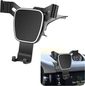 img 4 attached to 📱 LUNQIN Car Phone Holder: A Stylish Interior Decoration & Navigation Bracket for Porsche Macan and Cayenne