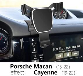 img 3 attached to 📱 LUNQIN Car Phone Holder: A Stylish Interior Decoration & Navigation Bracket for Porsche Macan and Cayenne