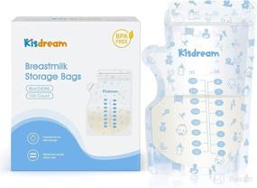 img 4 attached to 🍼 Premium Breastmilk Storage Bags: 100 Count 8OZ - Pre-Sterilized BPA-Free, Convenient Labeling, Space Saving