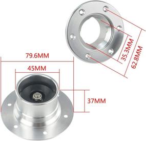 img 3 attached to 🛢️ Flush Mount 6 Hole Anodized Billet Aluminum Gas Cap for Aircraft Style Fuel Cells (ID. 64MM)