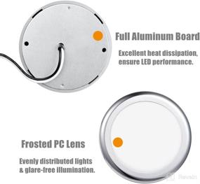 img 3 attached to acegoo RV LED Ceiling Light 4 Pack Surface Mount 12V Puck Lights for Campers, Motorhomes, Trailers, 5th Wheels, Yachts Interior Lighting - Warm White